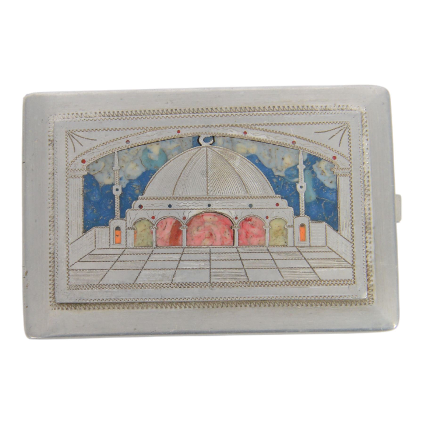 Two WWII North African campaign Prisoner-of-War-work cigarette cases, made with materials salvaged from aircraft wrecks, L13cm 