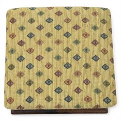 Small Pembroke table and upholstered kneeling stool (Stool: 29cm x 29m x 14cm)