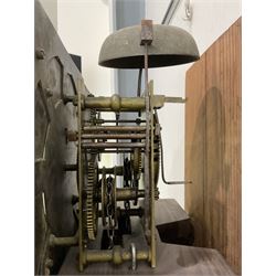 John Rogers of  Leominster (Herefordshire)- 30-hour single-handed  mid-18th century longcase movement and dial in a later bespoke made mahogany case, movement with a 10