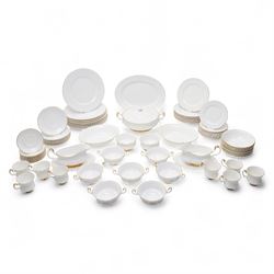 Royal Albert Val D'or dinner service comprising ten dinner plates, ten dessert plates, sev...