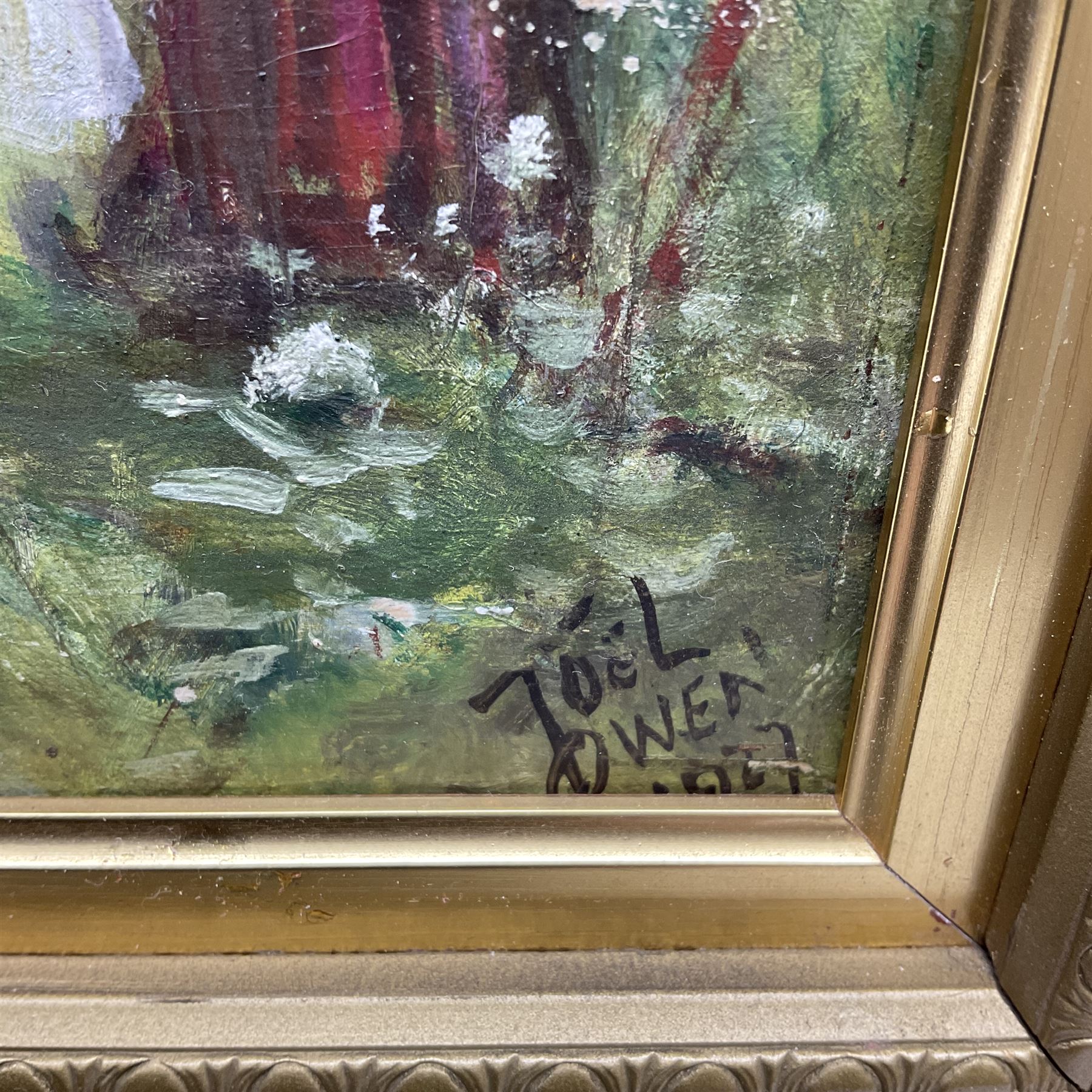 Joel Owen aka Francis E Jamieson (British 1895-1950): Mill at Sonning on the River Thames, oil on panel signed and dated 1927, titled verso 38cm x 28cm