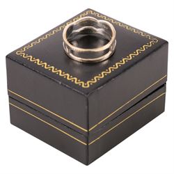 Silver marcasite ring, boxed