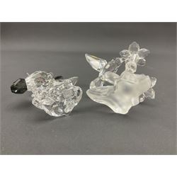 Fourteen Swarovski Crystal bird figures, to include toucan, mandarin duck, swans, parrot, cranes etc 