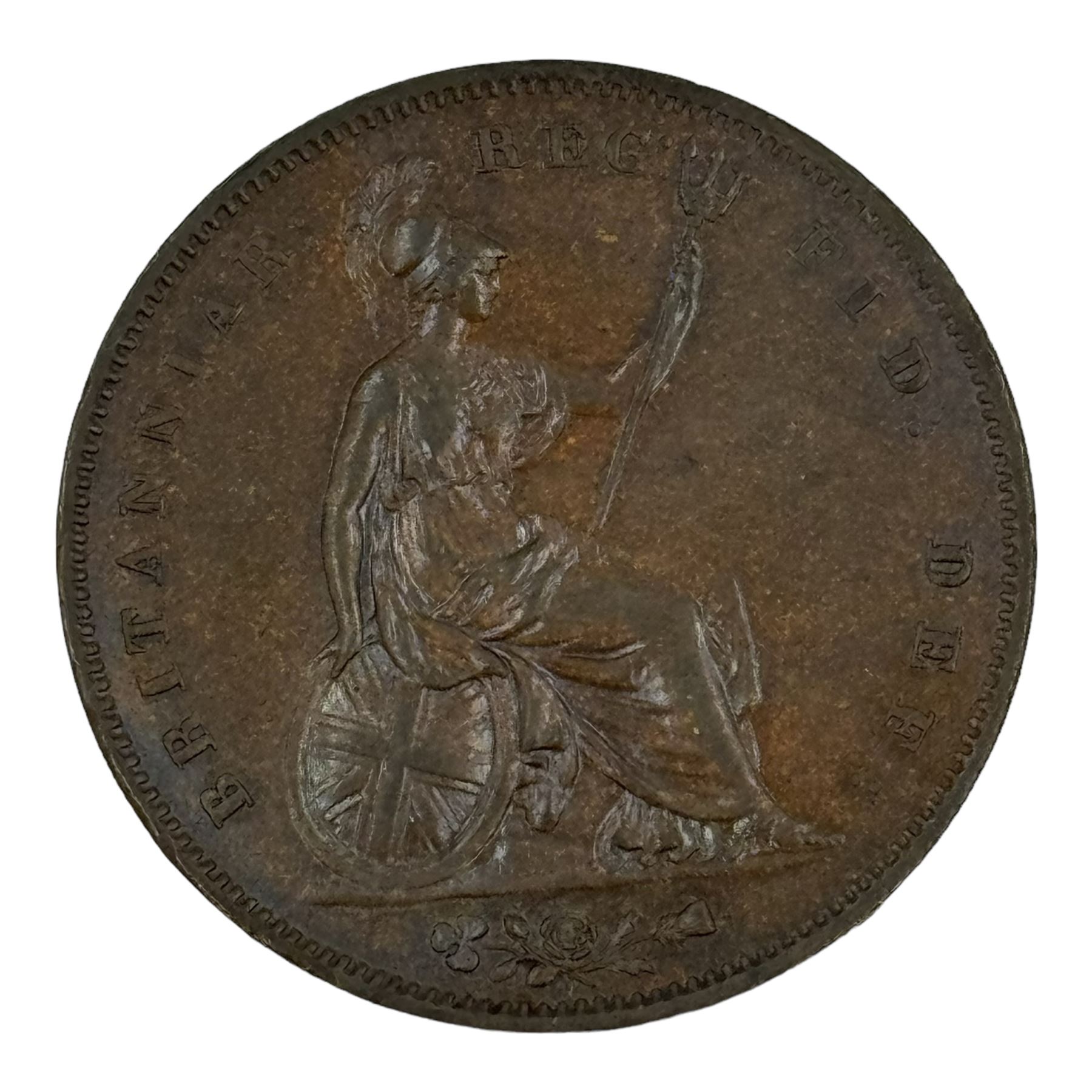 Queen Victoria 1853 one penny coin