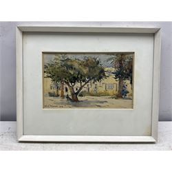 William J Mann (Scarborough early 20th century): 'The City Square Las Palmas' 'Gran Canaria' 'The Road to San Mateo' & 'Borganvillea Las Palmas' , set of four watercolours signed and one dated '32, 14cm x 22cm (4) 
Notes: Mann was a member of the Fylingdales Group of Artists and lived in Newby, Scarborough.