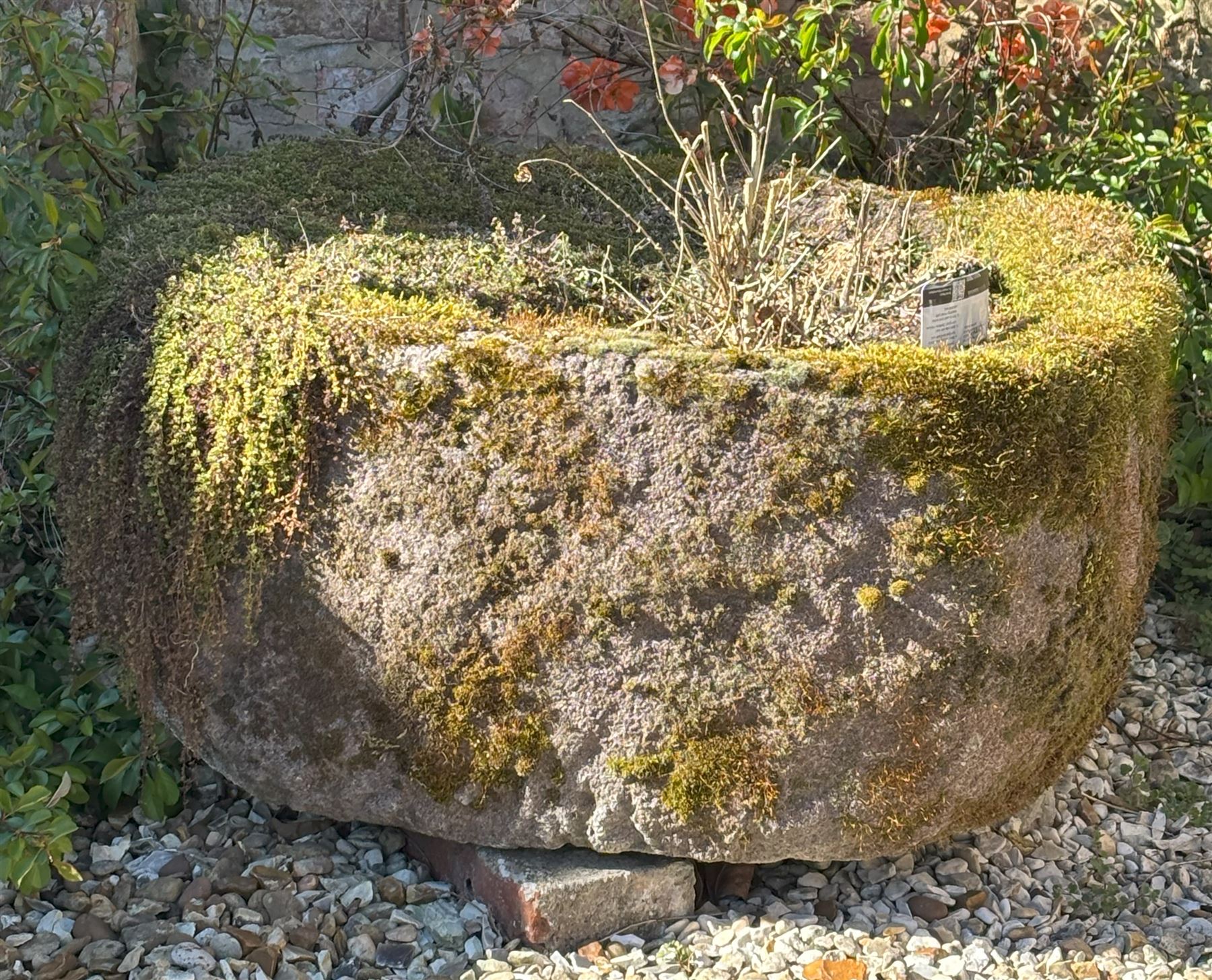 Rough hewn stone garden trough. H35cm, W72cm D55cm.  - COLLECTION BY APPOINTMENT FROM: The White House, Thirsk Road, Easingwold, York, YO61 3NF - CALL 01723 507111 TO ARRANGE