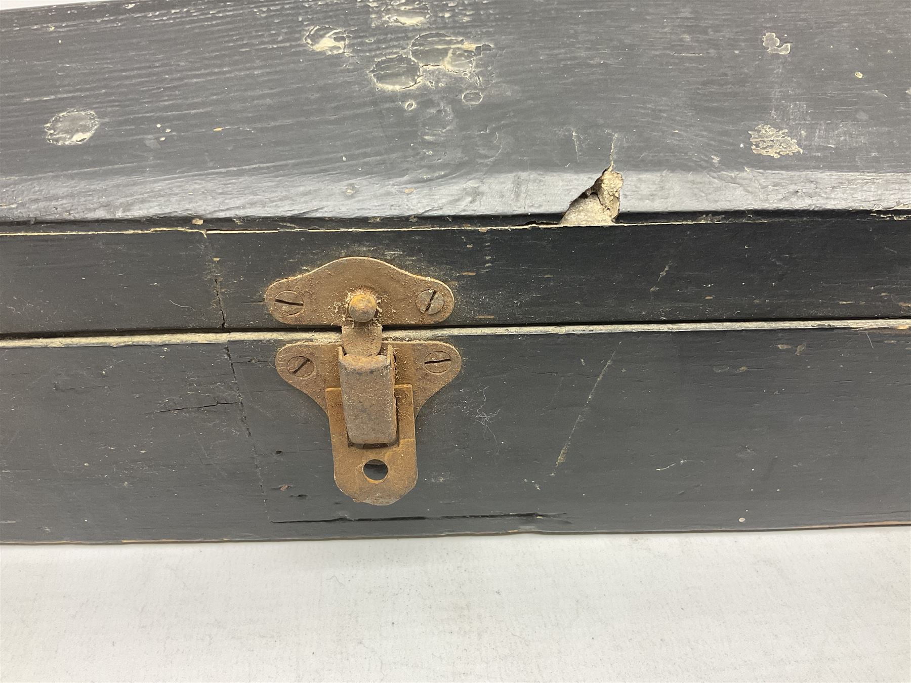 Late 19th century Saxony violin with 36cm one-piece maple back and ribs and spruce top; bears label 'Josef Klotz in Mittenwalde Anno 1795' L60cm overall; in ebonised wooden 'coffin' case