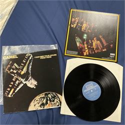 Camel vinyl LPs including 'Moonmadness', 'Mirage', 'Rain Dances', 'I Can See Your House From Here', 'Breathless', 'Nude' etc (10)