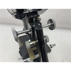 Three Binocular microscopes, comprising two W. Watson & Sons Bactil no 110331 and 107773 and Tasco LMSQF-F