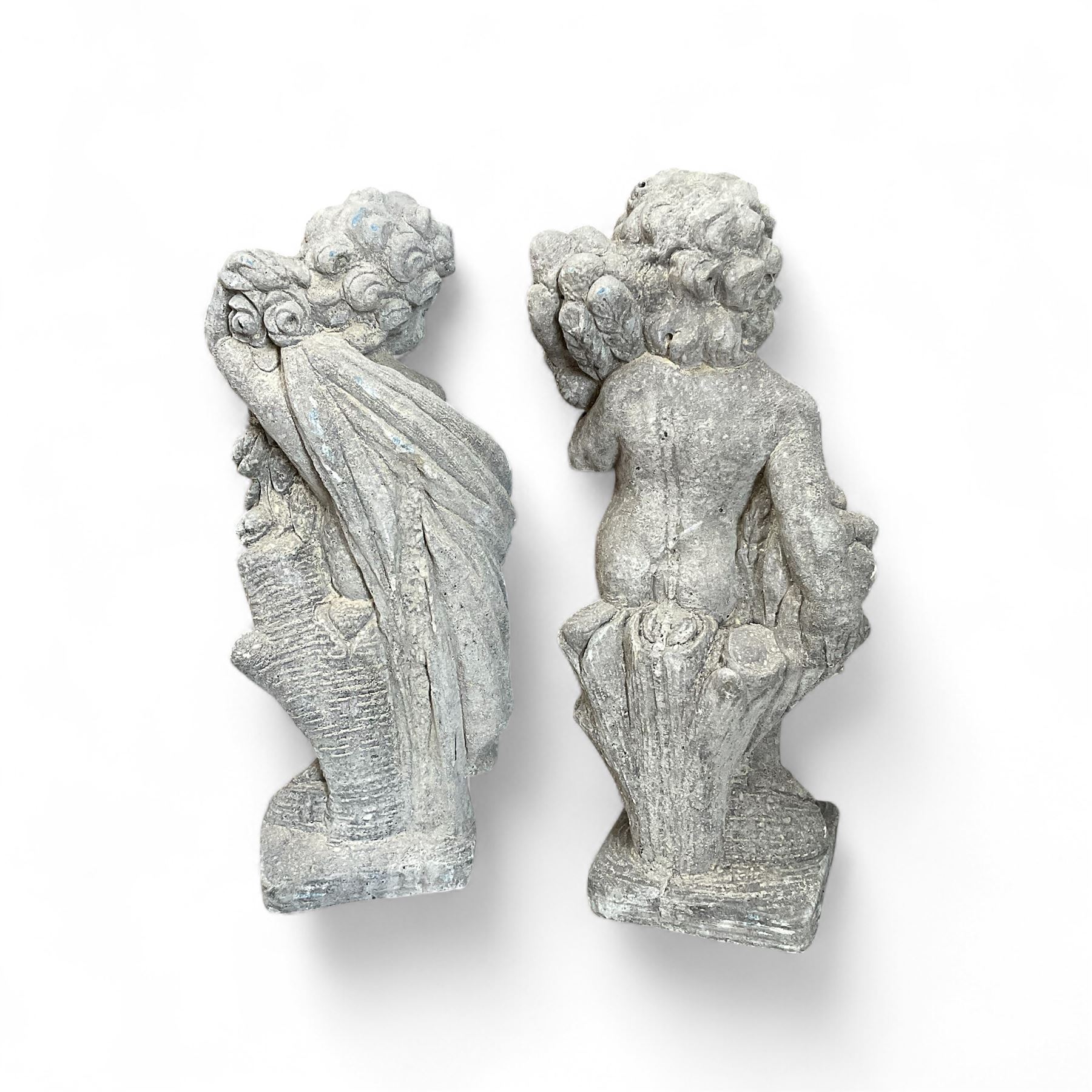 Set of cast stone Cherub Seasons