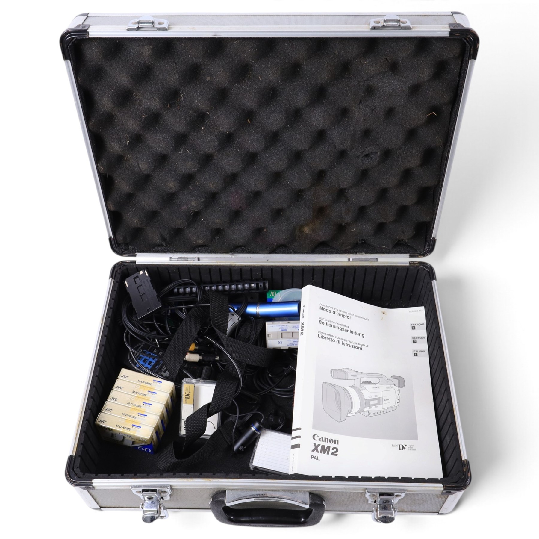 Canon XM2 3CCD Digital Video Camcorder, with original box and instructions, contained in a flight case with accessories