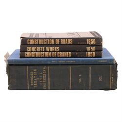 Collection of engineering books, including Roorkee Treaties on Civil Engineering, The Ancient Bridges of Wales and Western England etc  