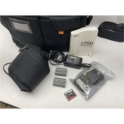 Nikon D700 camera body, serial no 2257597, with Lowepro camera bag