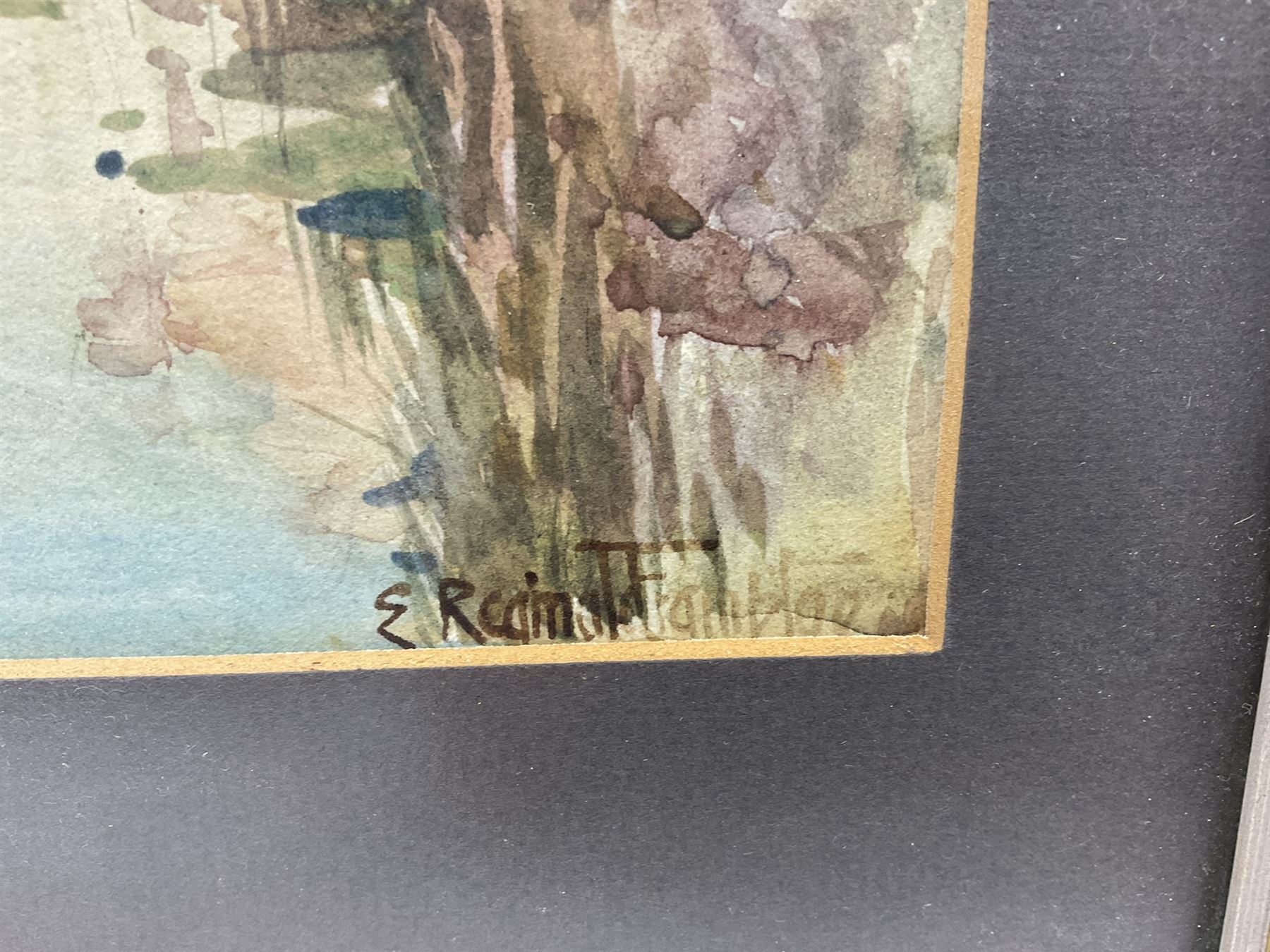 Edward Reginald Frampton (British 1870-1923): ‘The Mill’, watercolour signed and dated 1900, titled verso 27cm x 14cm