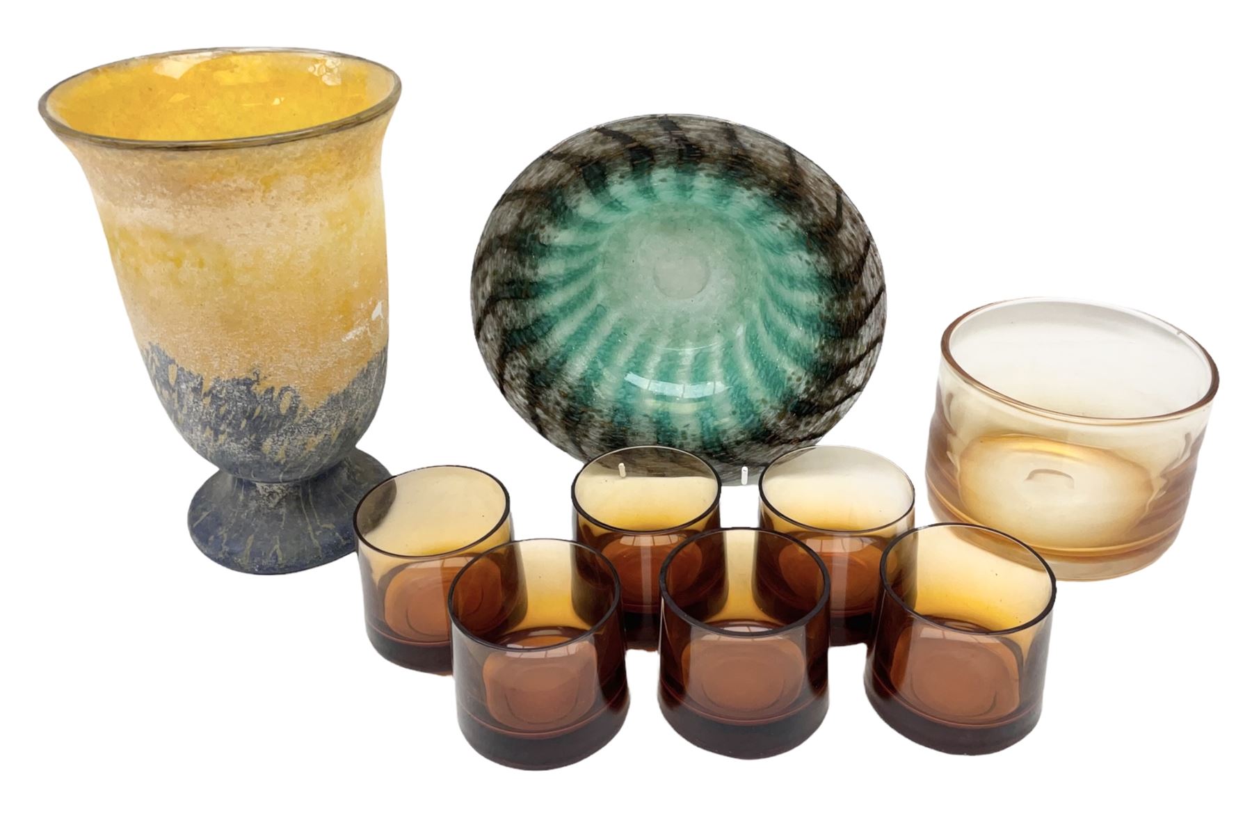 Set of six Wedgwood amber glasses | Antiques, Collectables 