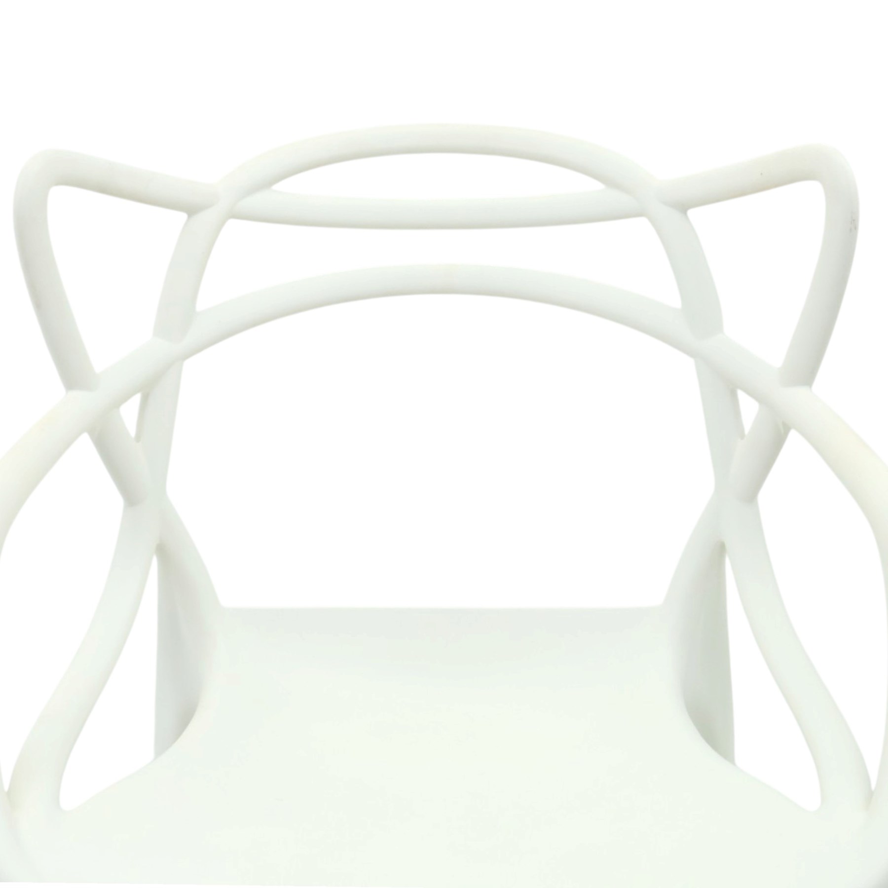 Philippe Starck (1949-) with Eugeni Quitllet (1972-) - Kartell ‘Masters’ armchair, white moulded plastic construction, intertwined curvilinear back with integral arms, dished seat raised on slender tapering legs
