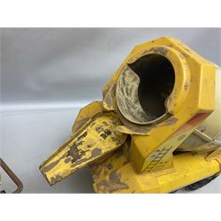 Tonka - five large scale pressed steel vehicles comprising Cement Mixer, Mobile Crane, Bulldozer and two Dumper Trucks (5)