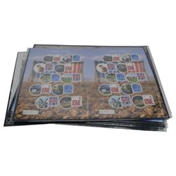 Queen Elizabeth II mint decimal stamps, all in smiler sheets, face value of usable postage approximately 330 GBP