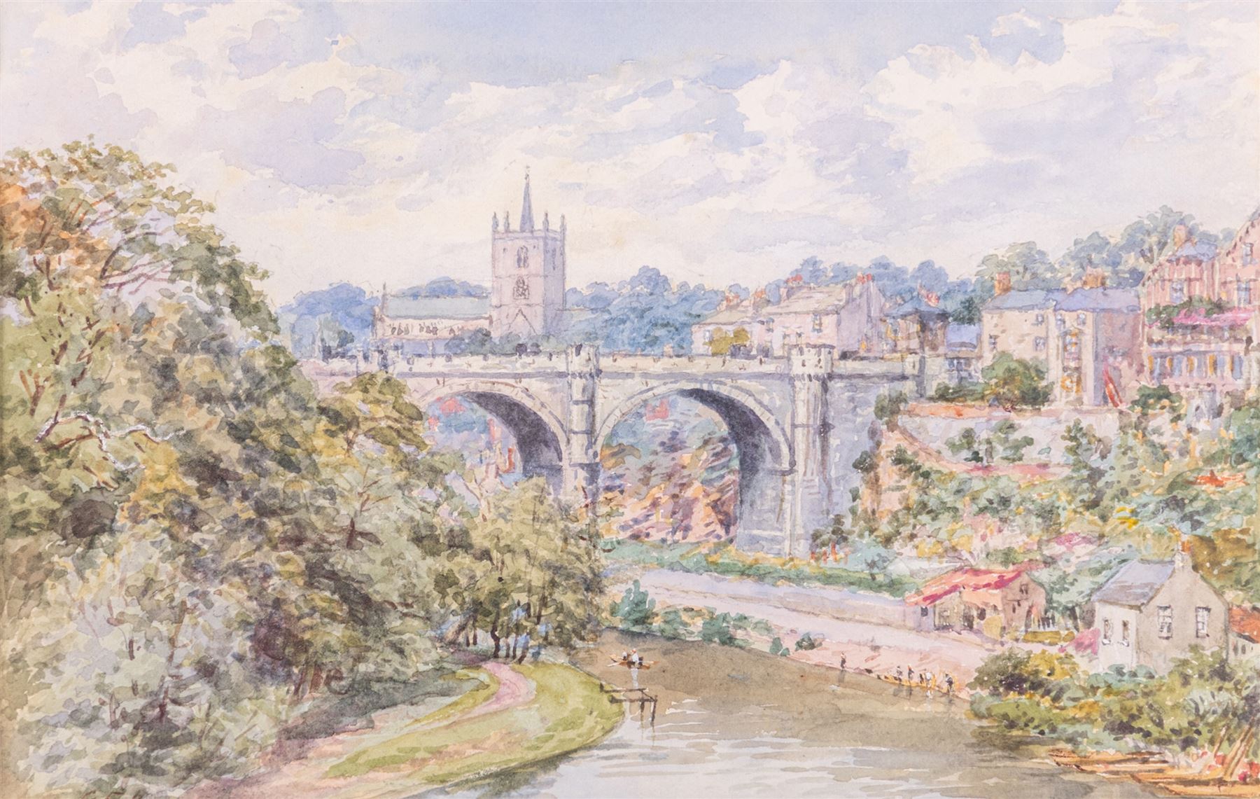 George Fall (British 1848-1925): Knaresborough, watercolour signed 16cm x 25cm