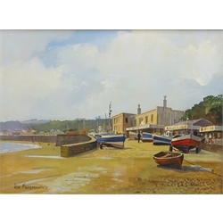  Filey Bay, oil on canvas board signed by Don Micklethwaite (British 1936-) 29cm x 39cm  