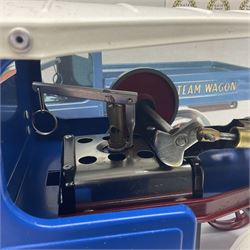 Mamod SW1 ‘Steam Wagon’ live steam, in blue and red, in original box 