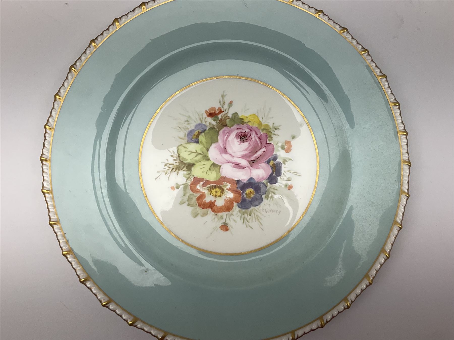 Royal Doulton toby jug of Winston Churchill H23cm and large character jug of Falstaff; together with four collector's plates by Royal Crown Derby, Royal Worcester and Limoges (6)