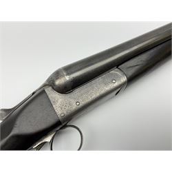Charles Boswell 12-bore side-by-side double barrel box-lock non-ejector sporting gun, with 71.5cm sleeved barrels, thumb safety, walnut stock with chequered grip and fore-end, serial no.12720, L112.5cm overall SHOTGUN CERTIFICATE REQUIRED