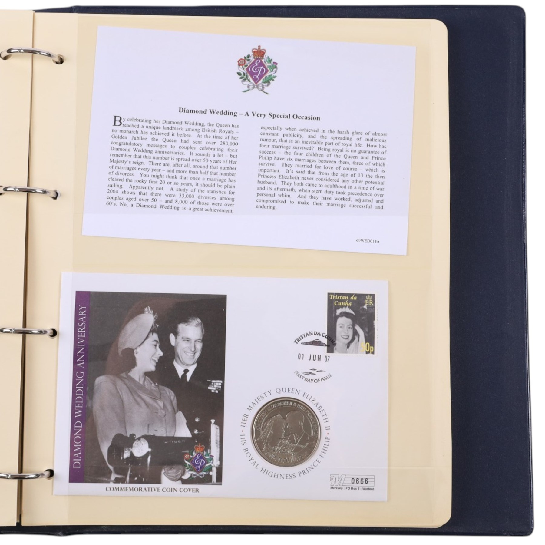 Coin and medallic covers, including 1984 first day issue Scottish one pound coin, 1999 Rugby World Cup with two pound coin, other one pound and two pound coin covers, various Royalty commemorative coin covers etc and various commemorative stamp, housed in five folders