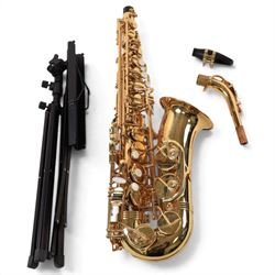 Trevor James Classic II 'The Horn' saxophone, in fitted carry case with folding metal stan...