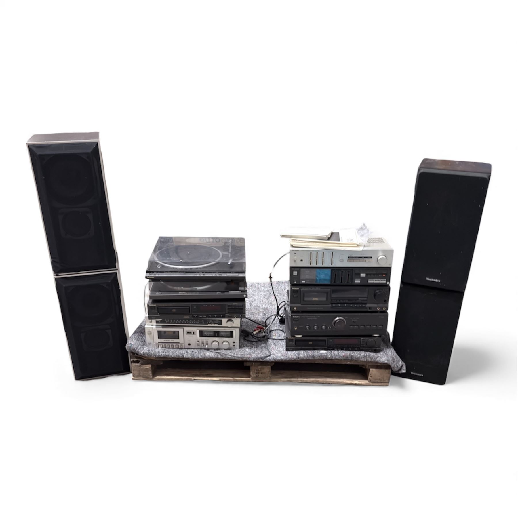 Technics Hi-Fi system and speakers, turntables, cassette players, EQ etc