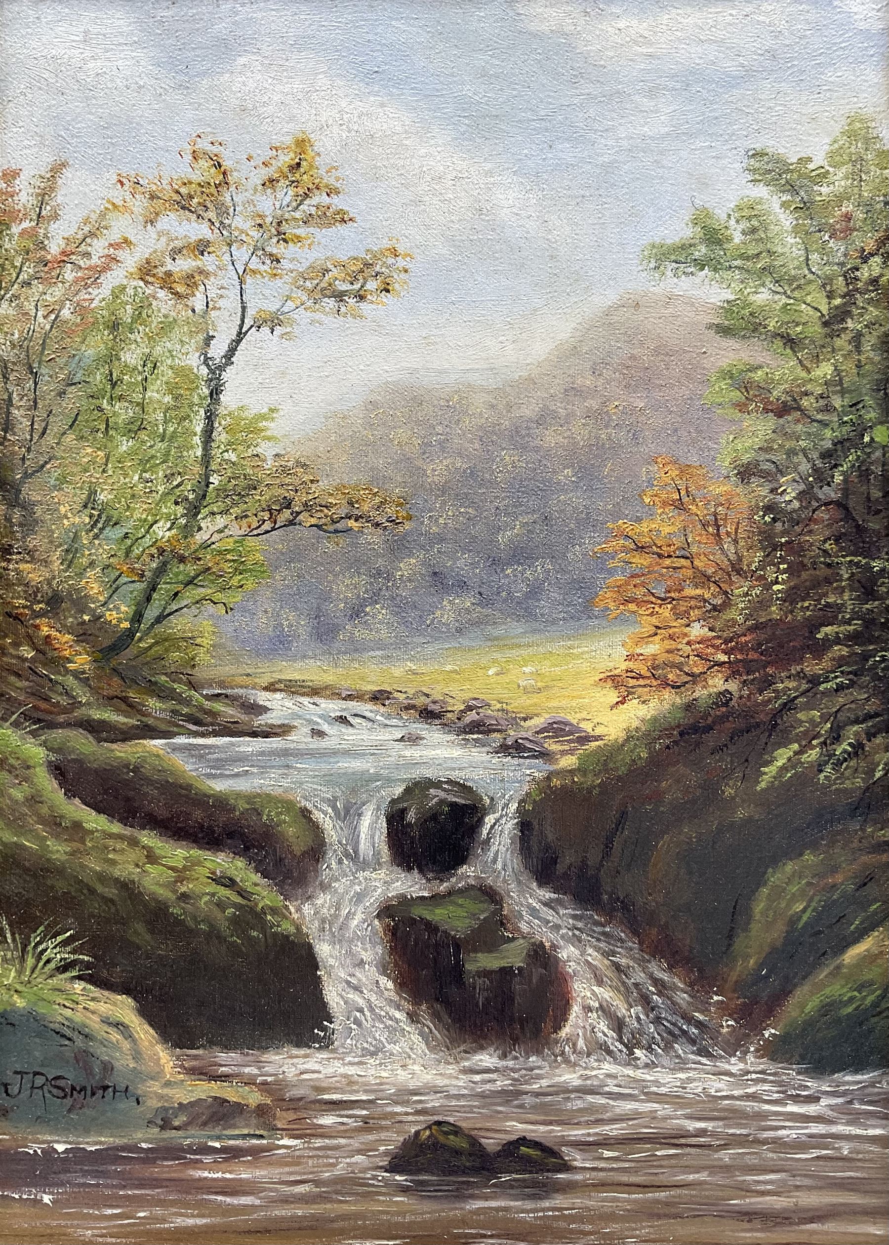 JR Smith after William Mellor (British 1851-1931): 'The Greta - Rokebury' near Barnard Castle, oil on canvas signed, titled on the slip