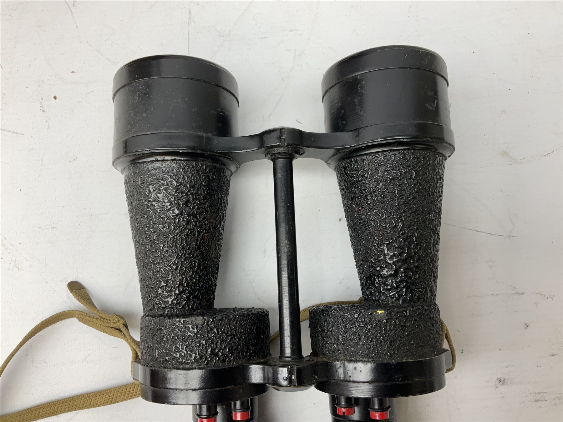 Pair of Bausch & Lomb U.S.A. 30mm binoculars and a pair of WWII period Bino Prism No.5 MKV 7X binoculars dated 1944 (2)