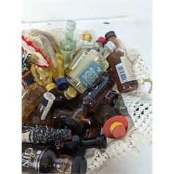Mixed alcohol miniatures, including Disaronno, Lyme Bay Sloe liqueur, Grand Marnier etc, various contents and proof  