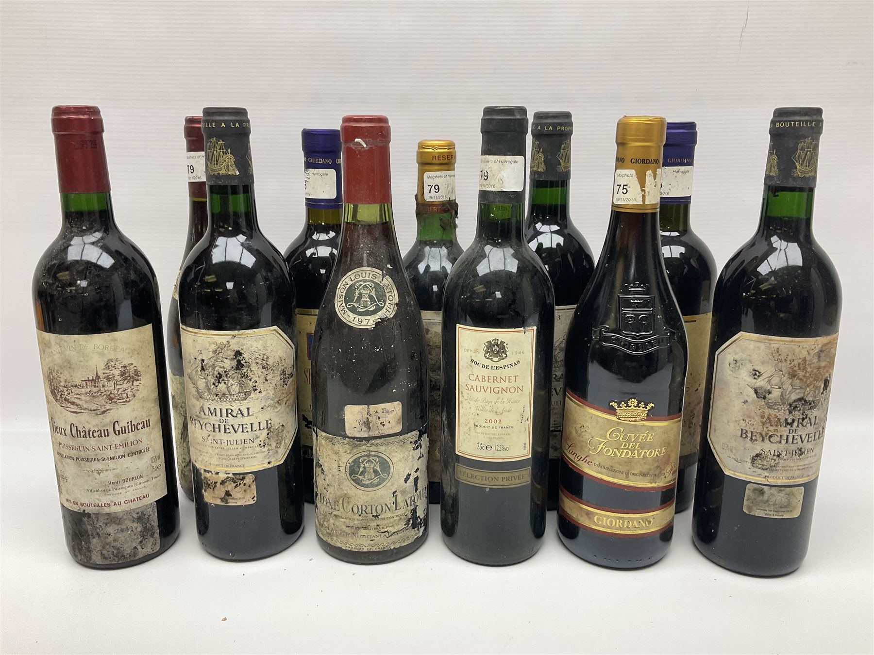 Mixed wine, including Roc de L'Espinas 2002, Cabernet Sauvignon, 2003 Merlot de Carsac, Castillo de Maluenda 1995 Calatayud etc, various content and proof (14)