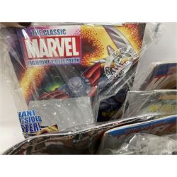 Eaglemoss The Classic Marvel Figurine Collection - forty-one magazines with models each as issued in unopened plastic bags; eleven boxed models and eight loose periodicals; in three boxes (60)