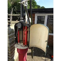 Vintage cast iron petrol pump - THIS LOT IS TO BE COLLECTED BY APPOINTMENT FROM DUGGLEBY STORAGE, GREAT HILL, EASTFIELD, SCARBOROUGH, YO11 3TX