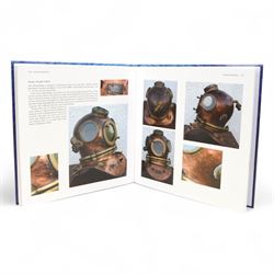 19th century Franz Clouth three bolt copper and brass diving helmet, inscribed 'Franz Clouth Kncinische Gummiwaarenfabrik m b H COLN NIPPES', matching numbers T A 7 on top and corselet rims, with handmade wooden stand, together with a reference book 'Diving Helmets' by Anthony Pardoe, which features the helmet on pages 146 and 147, helmet W42cm, H40cm, H50cm
