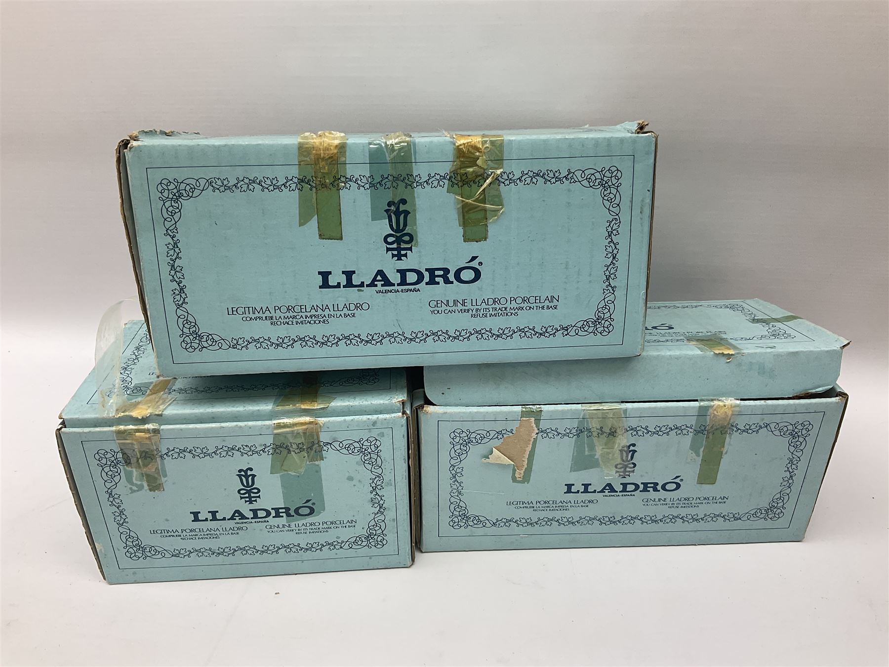 Lladro Star Bright Girl set, comprising Wishing on a Star no 1475, Starlight Starbright no 1476 and Stargazing  no 1477, all in original boxes, largest example H19cm
