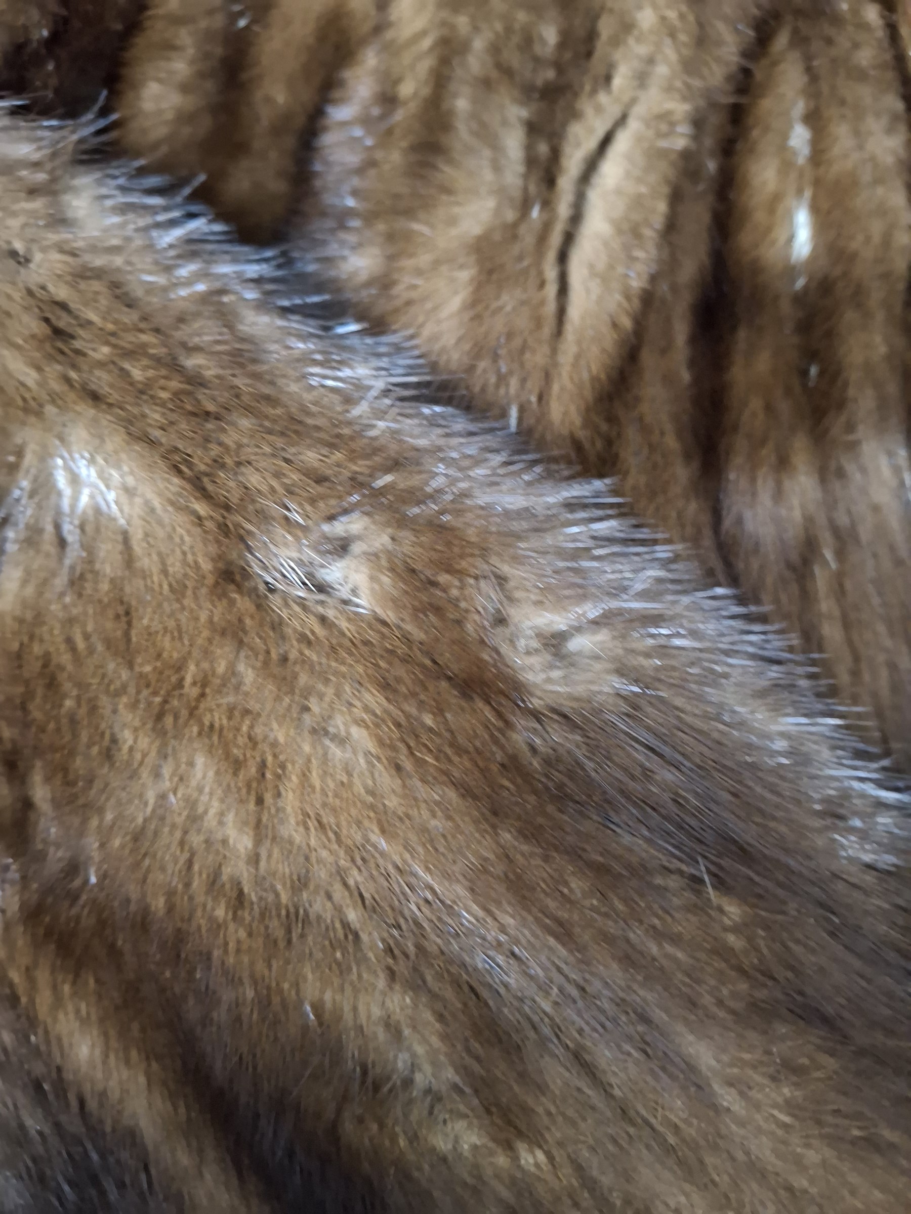 Marshall & Snelgrove three quarter length mink fur coat, together with mink hat, stole, shawl