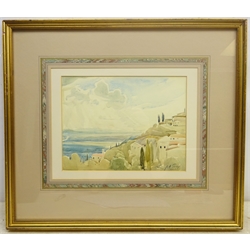 Joseph Alfred Terry (Staithes Group 1872-1939): Italianate Village Landscape, watercolour signed and indistinctly titled 21cm x 28cm