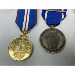 NATO Service Medal with clasp for Former Yugoslavia; together with three copy medals - Iraq Medal with clasp for 19 Mar to 28 Apr 2003 and unfitted rosette; Operational Service Medal with Afghanistan clasp; and QEII Golden Jubilee 2002 medal; all with ribbons (4)