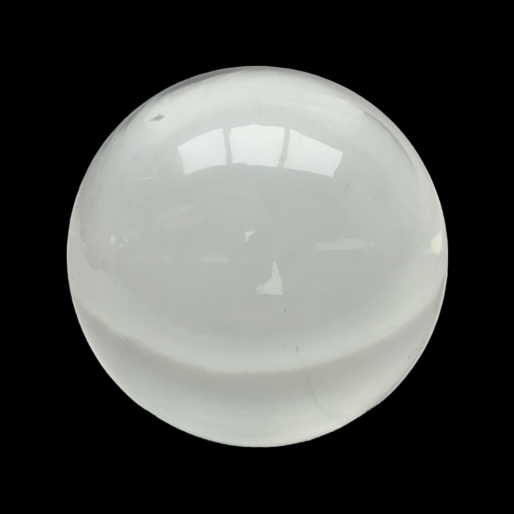 Crystal ball, with black velvet cover, boxed 