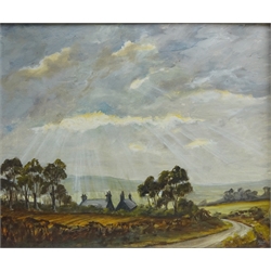  Nina Pickup (British 20th century): 'Breakthrough' and 'Breezy Day', two oils on board signed, titled verso 24cm x 29cm and 24cm x 19cm (2)  