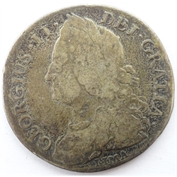  George II 1745 half crown, 'LIMA' below bust  