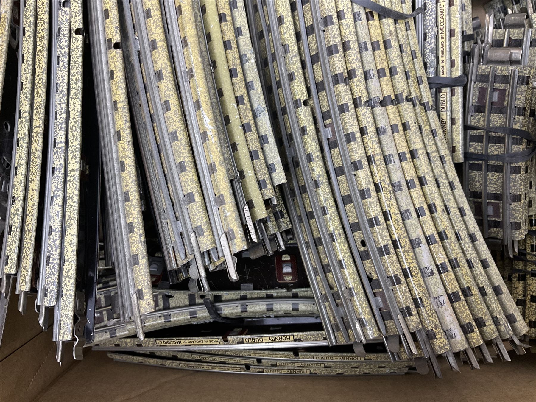 Hornby Dublo - large quantity of three-rail track including various length straights and curves etc; all unboxed