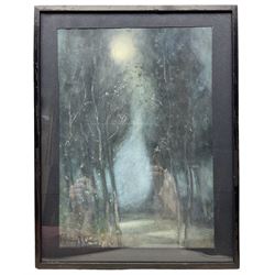 Joyce Deighton Dixon (British 1897-1954): Moonlight, watercolour signed 34cm x 23cm 