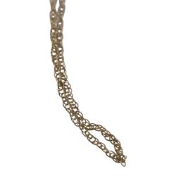 Two 9ct gold necklace chains, both hallmarked