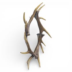 Late 20th century simulated antler wall mirror in the manner of Peter Silk, Helmsley, cons...