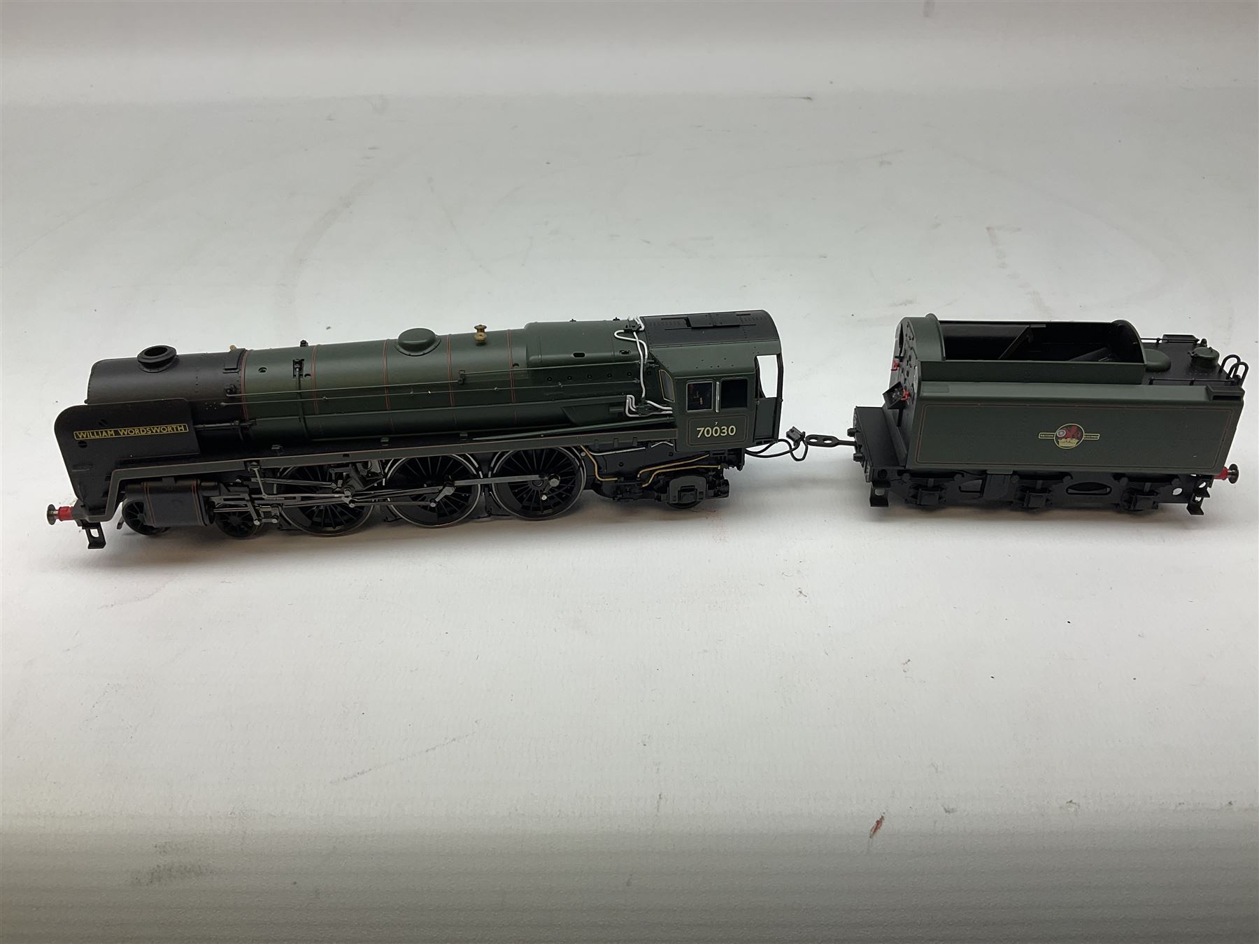 Hornby '00' gauge - Britannia Class 7MT 4-6-2 locomotive 'William Wordsworth' no. 70030, Patriot Class 7P 4-6-0 locomotive 'Bunsen' no. 45512 and Class A3 4-6-2 locomotive 'The White Knight' no. 60077, all DCC ready (3)