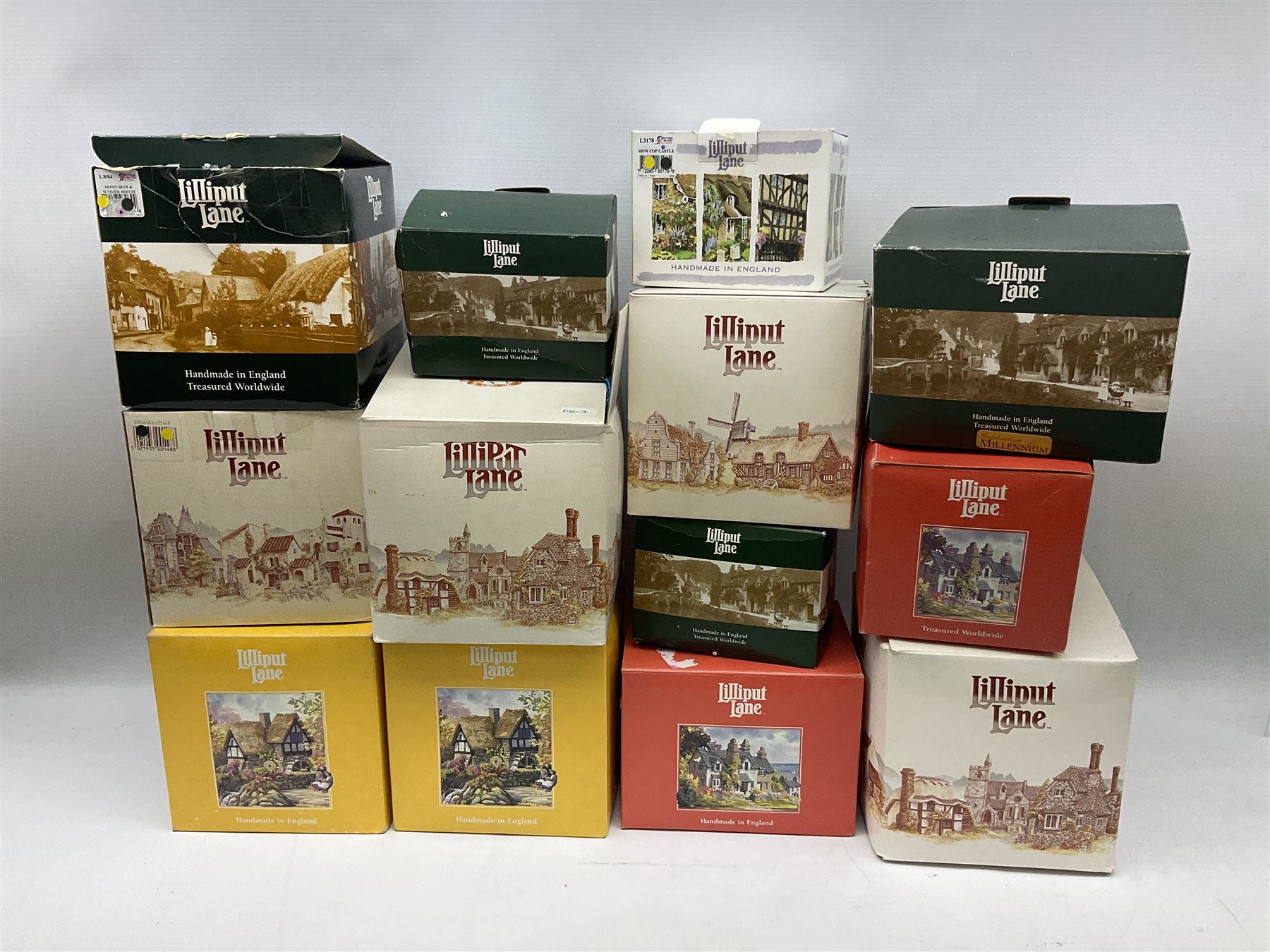 Thirteen limited edition Lilliput Lane cottages, to include Heaven Lea Cottage, Honeybees & Summer Breeze and Swaledale Teas, all boxed, one without deeds